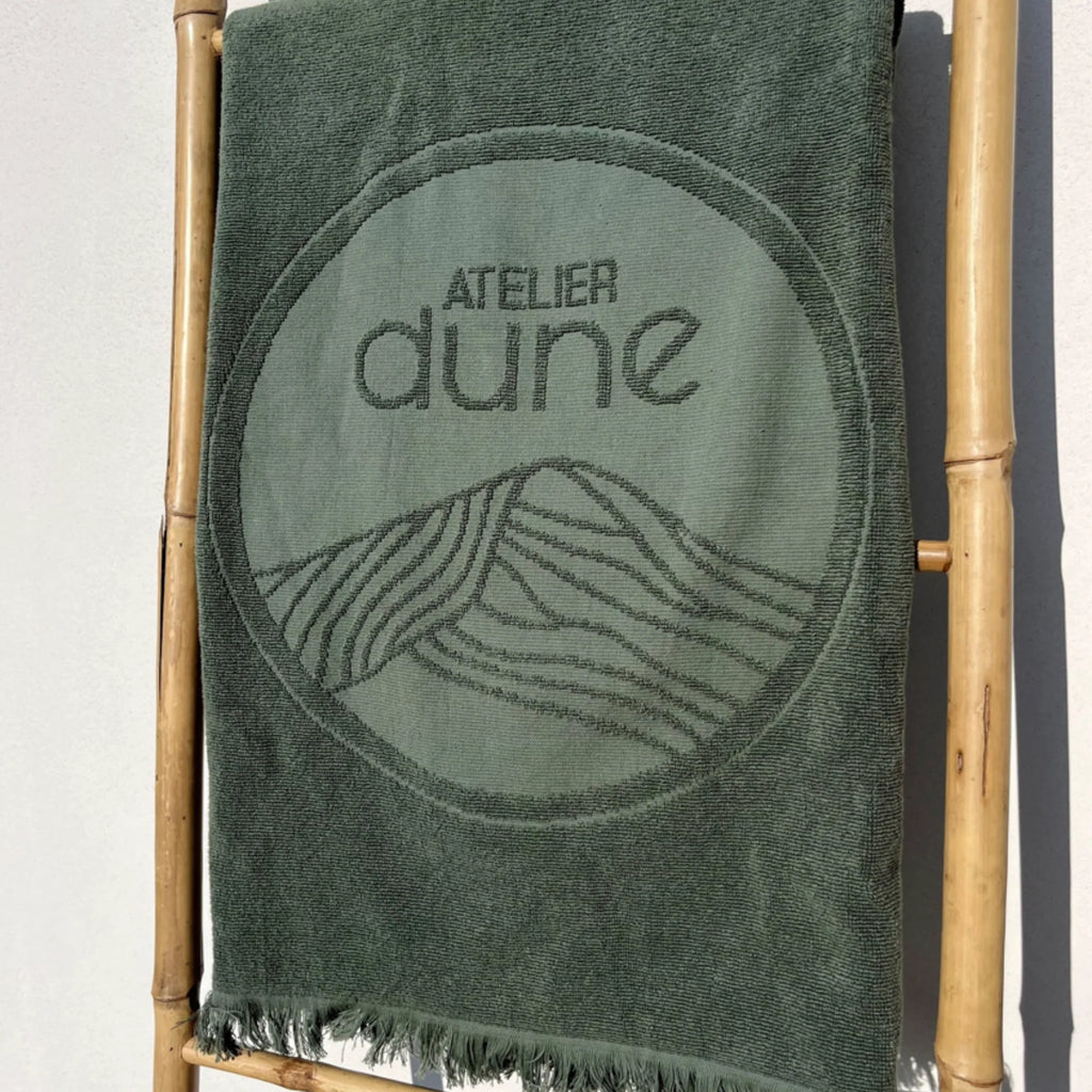 Drap de bain premium en coton bio Vert sauge