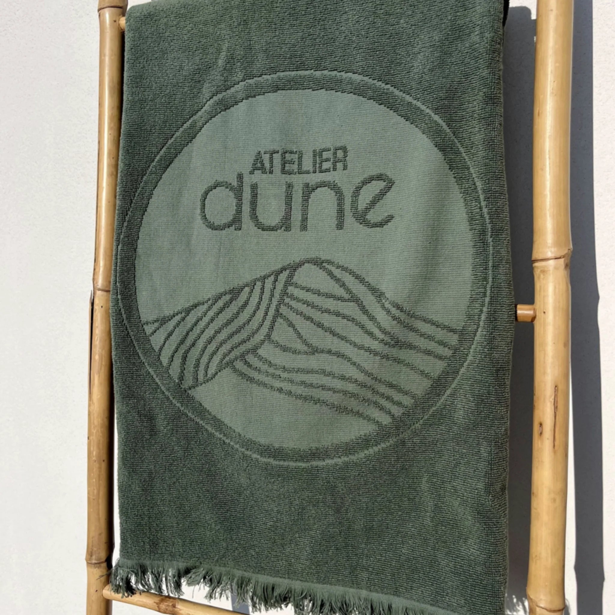 Drap de bain premium en coton bio Vert sauge