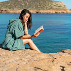 Poncho en coton premium bio Vert Céladon