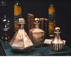 Flacon de parfumerie carré