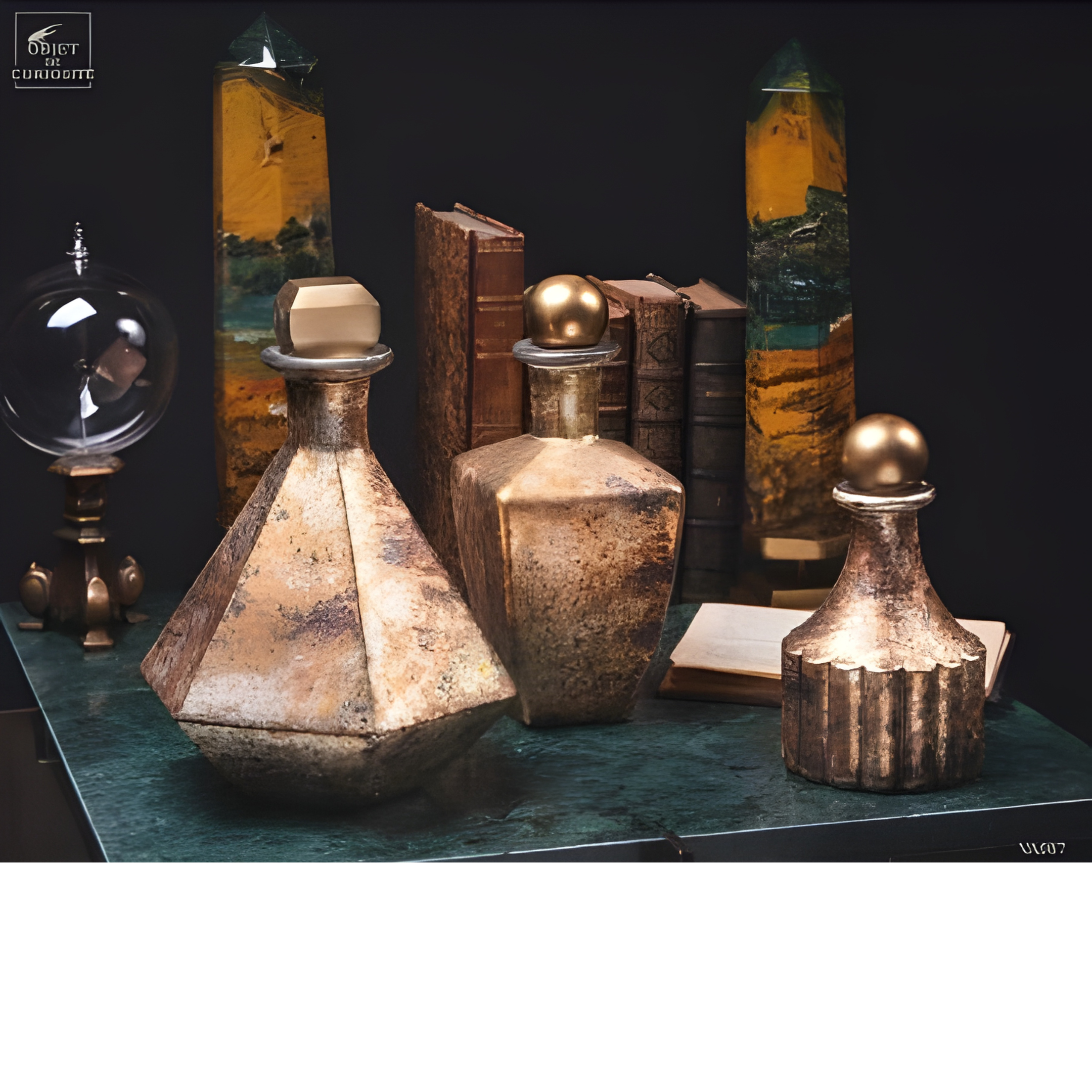 Flacon de parfumerie carré