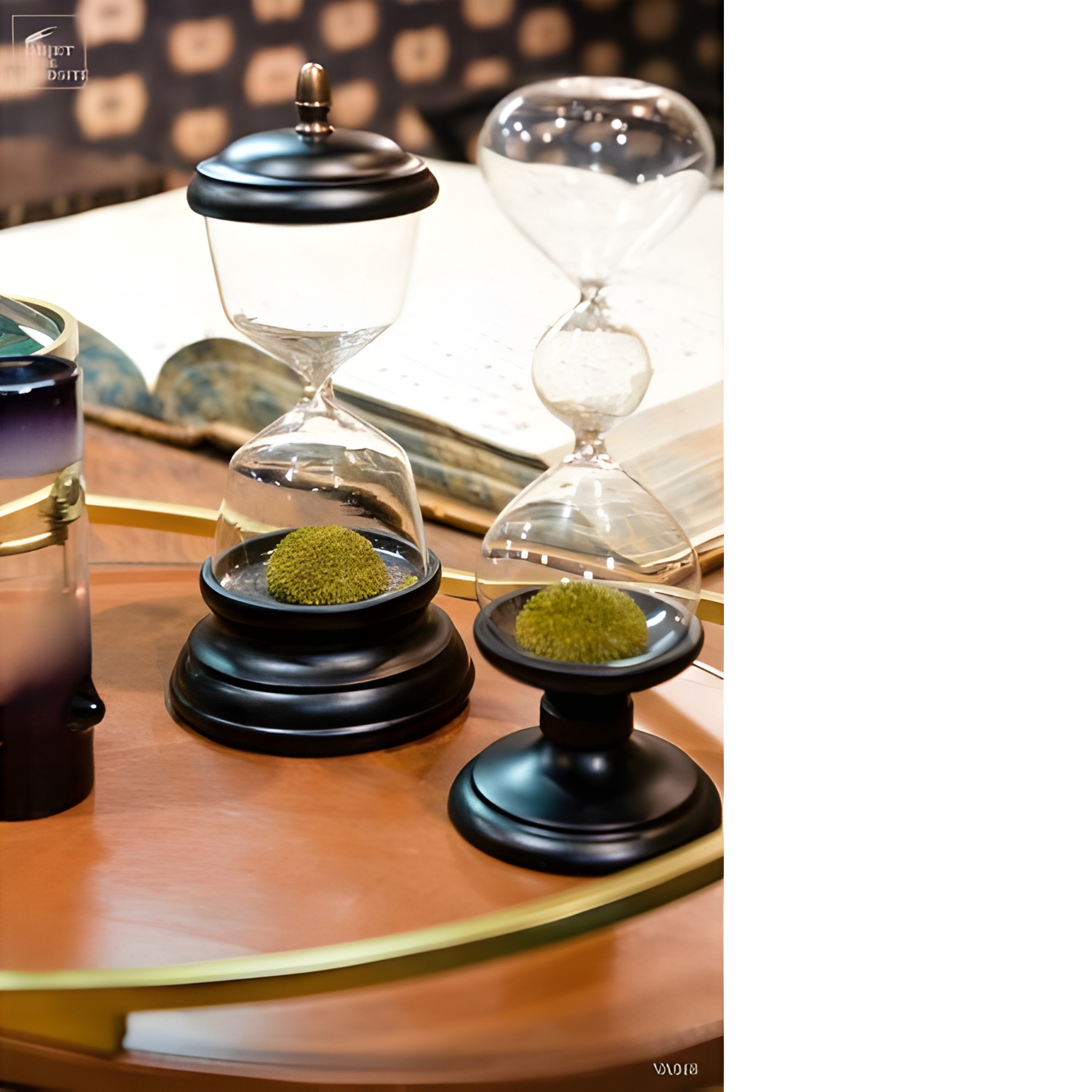 Sablier magnétique double aimants