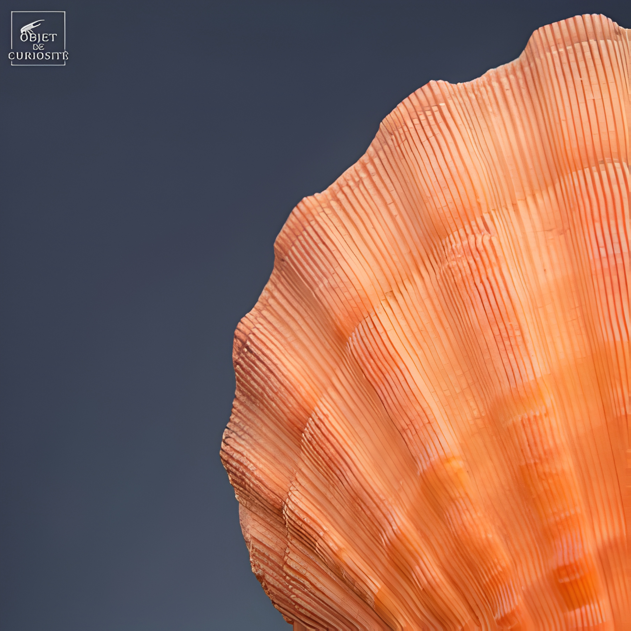 Coquille St Jacques orange sur base noire