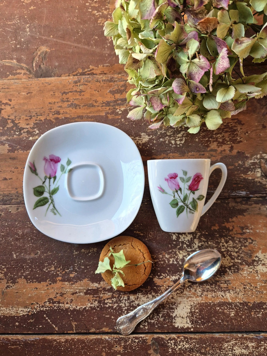 Tasse et sous-tasse à café vintage Little Harmonie