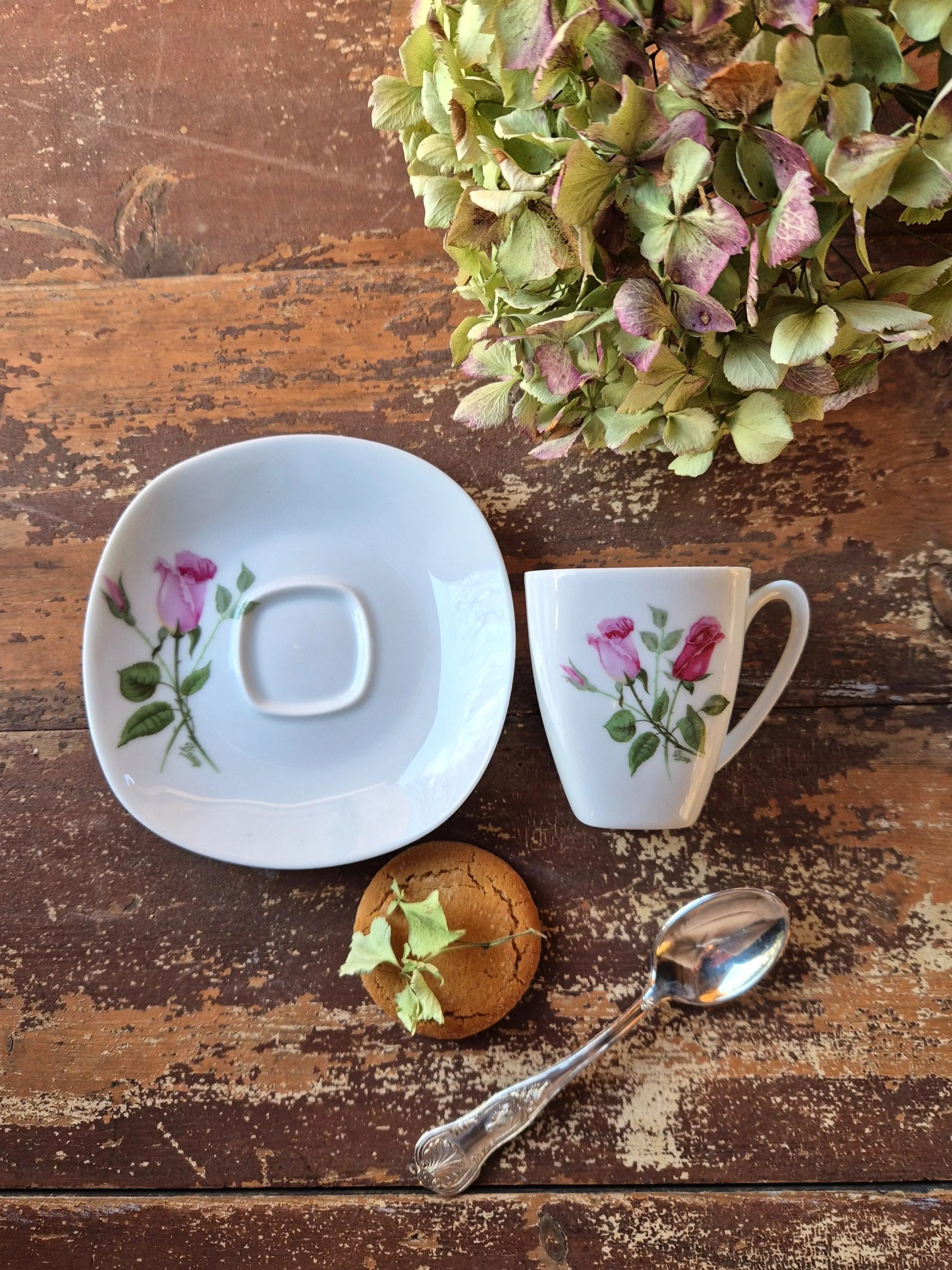 Tasse et sous-tasse à café vintage Little Harmonie