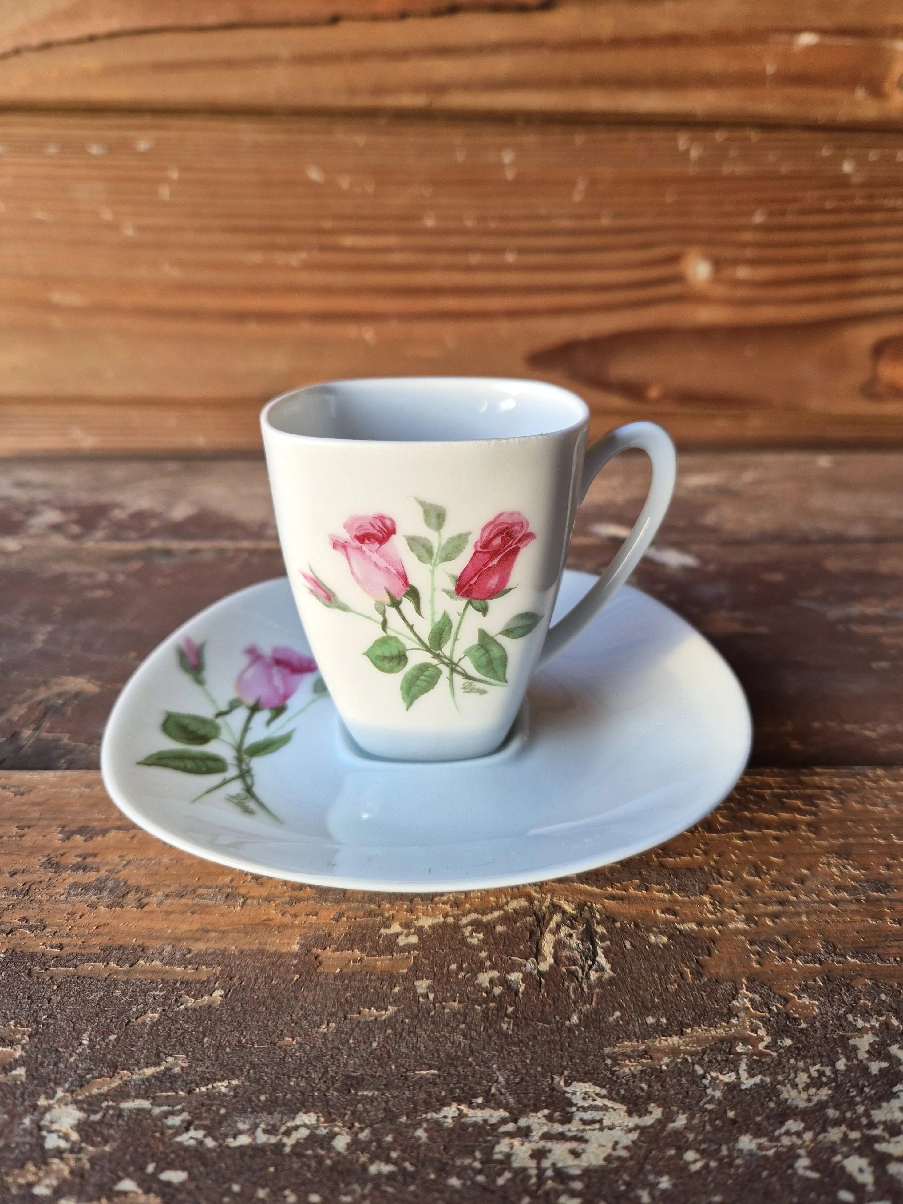 Tasse et sous-tasse à café vintage Little Harmonie
