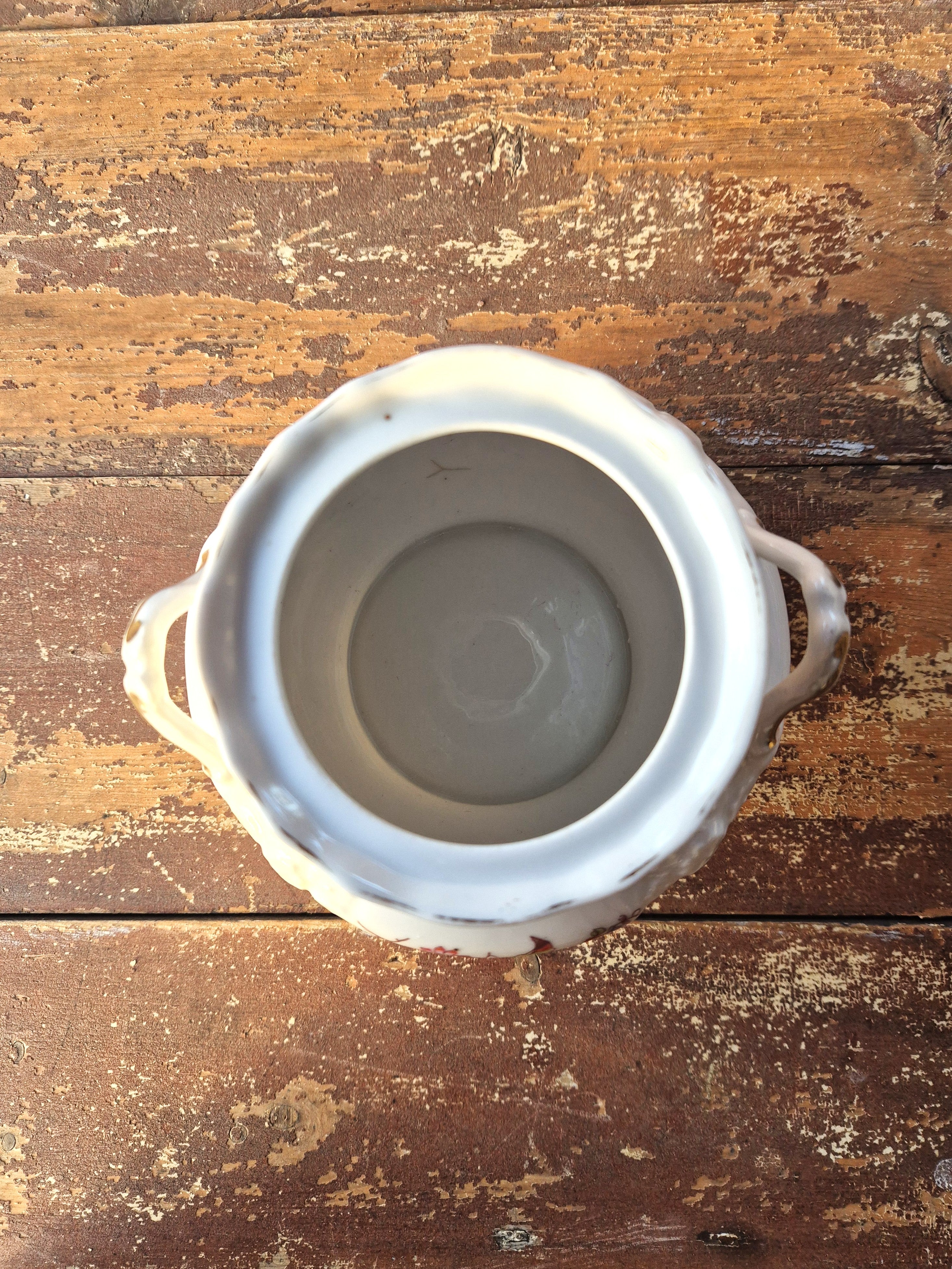 Pot à sucre vintage à motif floral