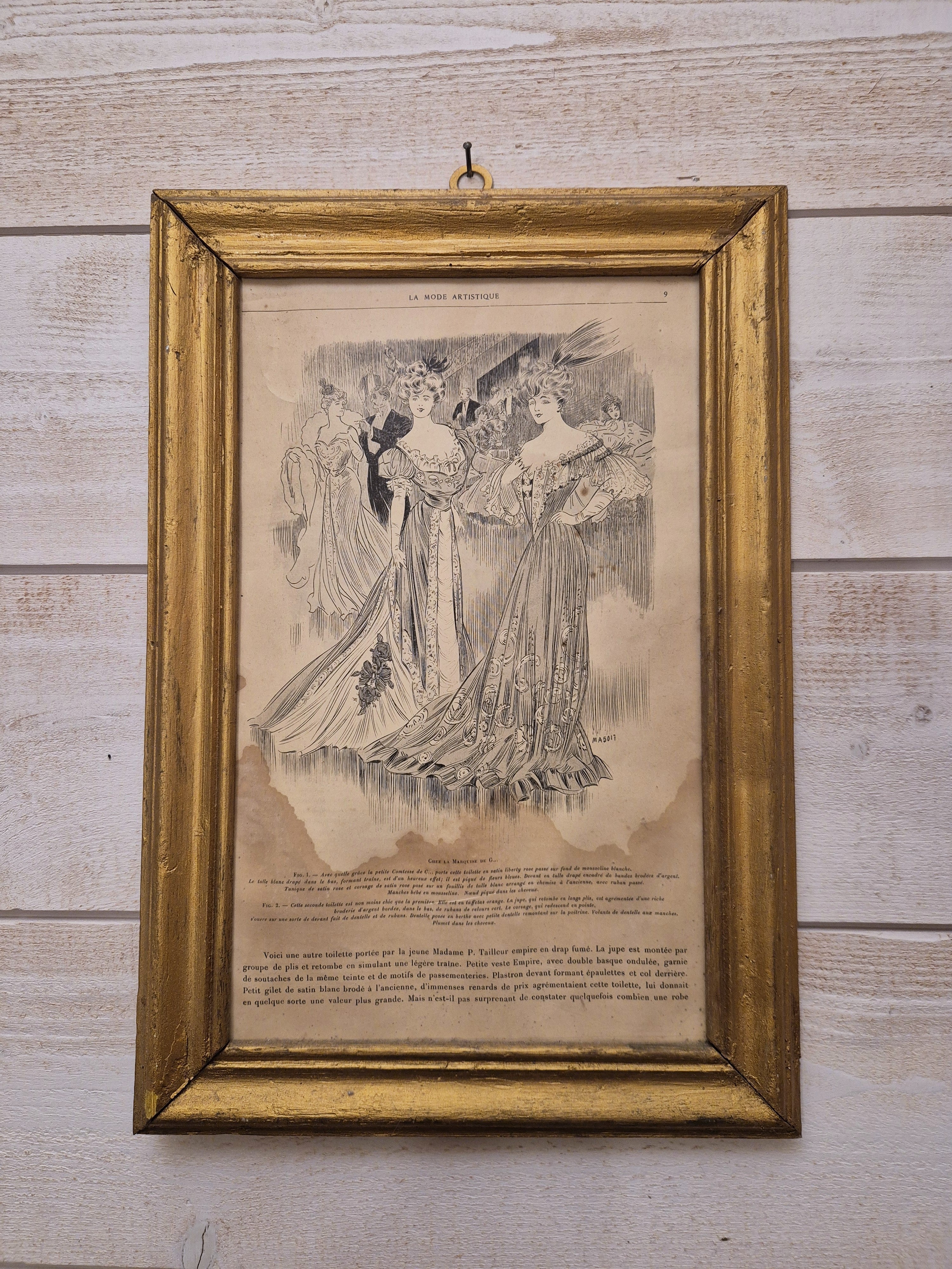 Cadre illustration "La Mode Artistique"