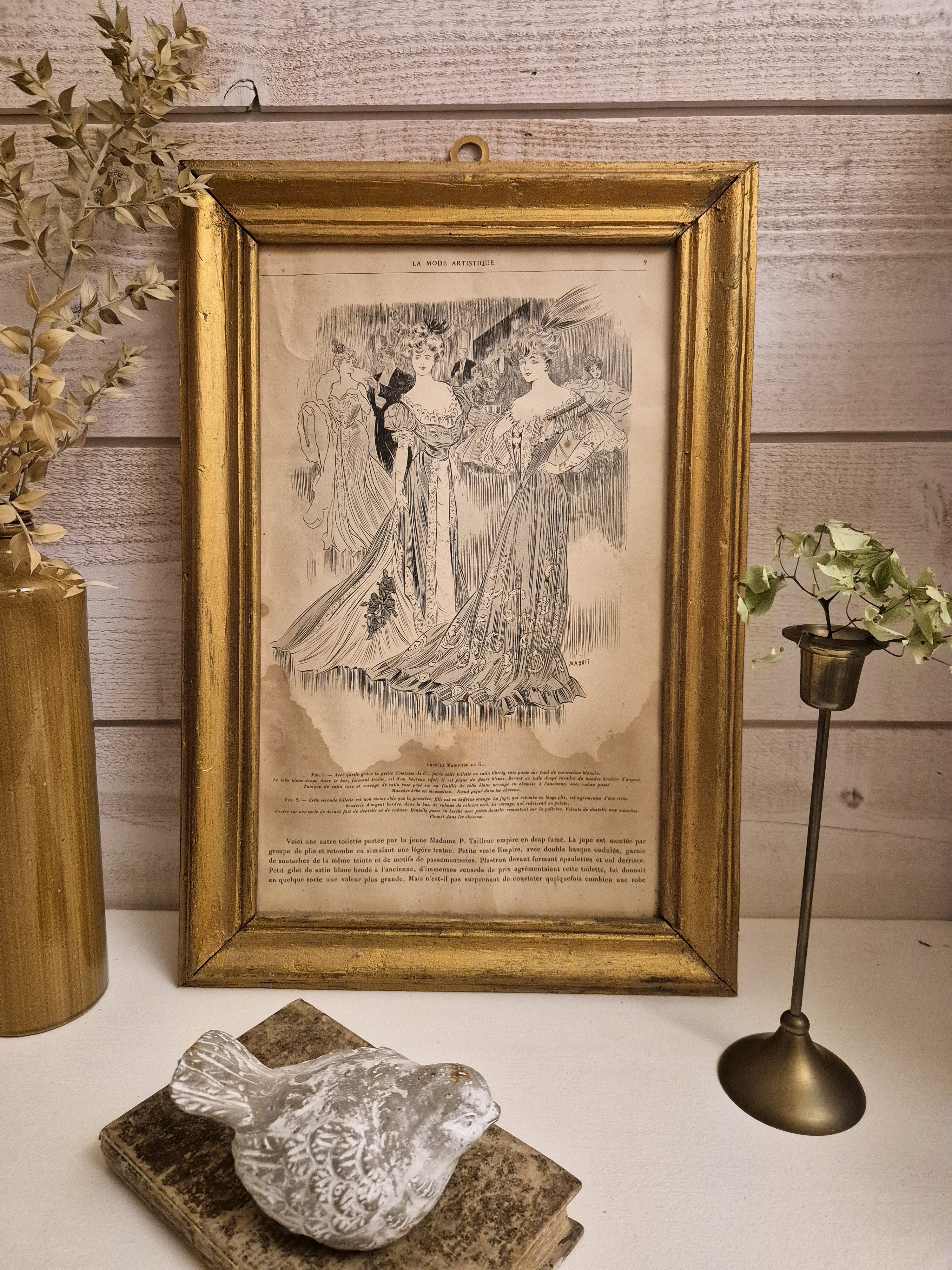 Cadre illustration "La Mode Artistique"