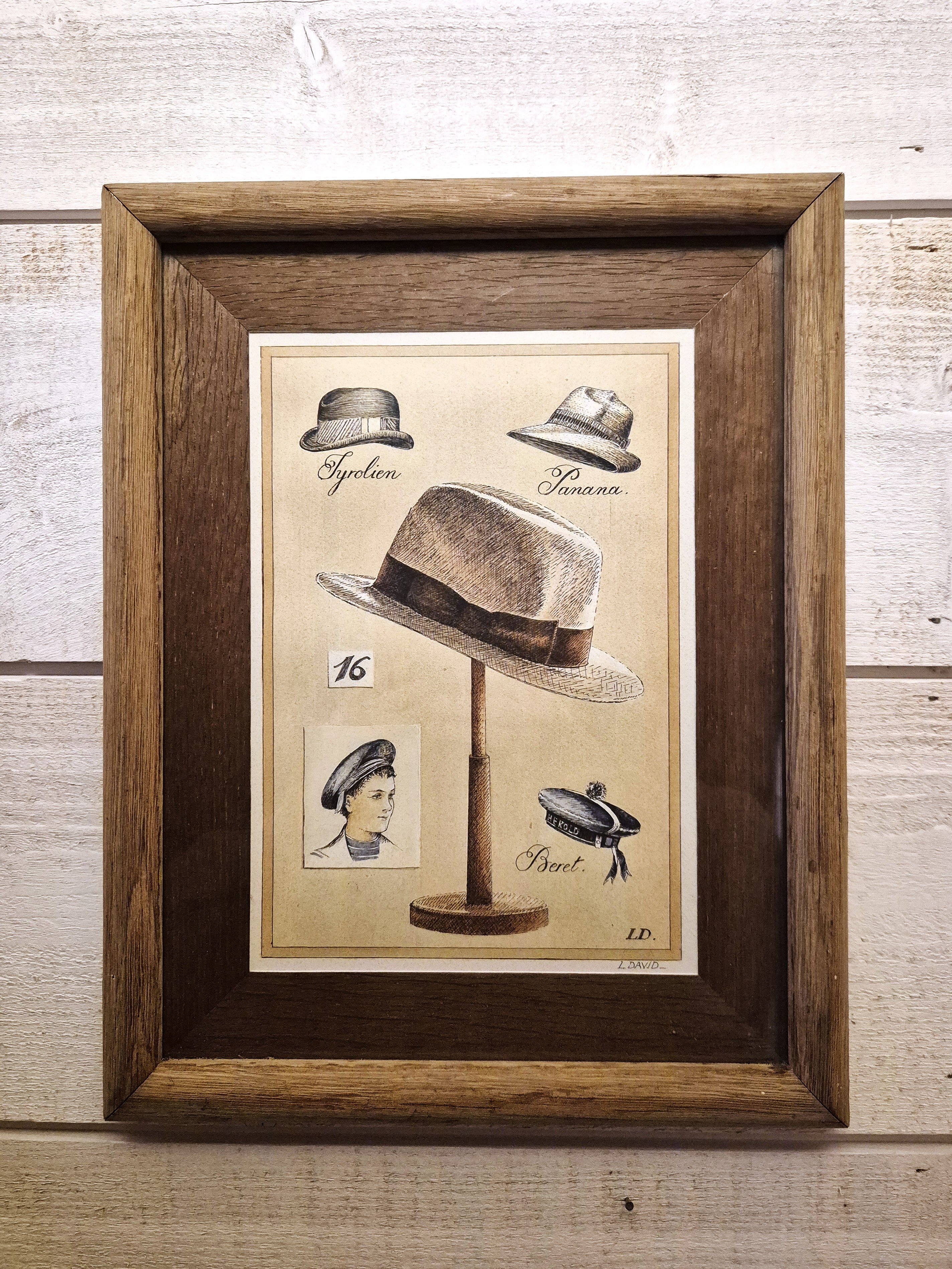 Cadre chapeaux Monsieur