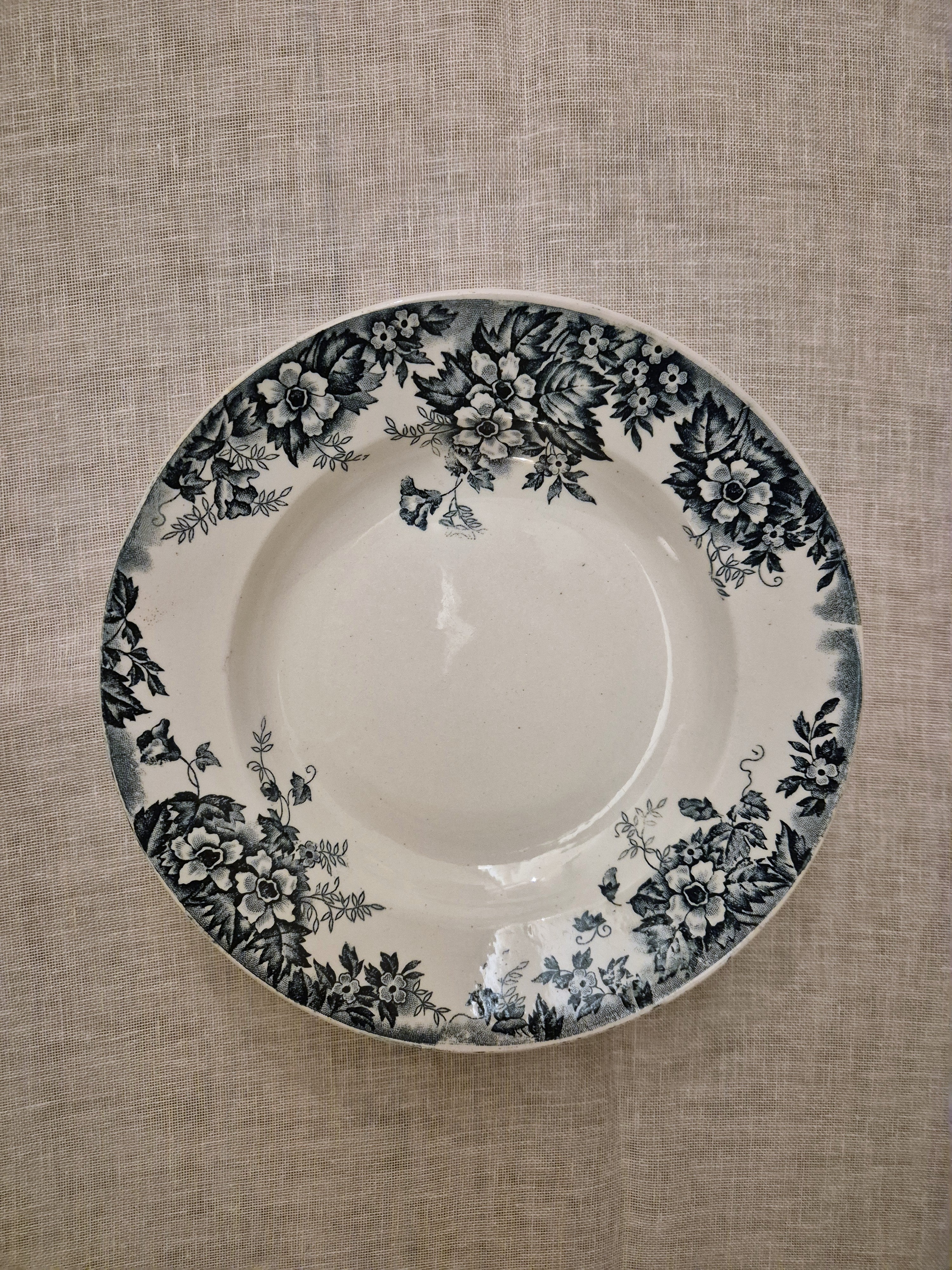 Assiette creuse ancienne Moulin des loups