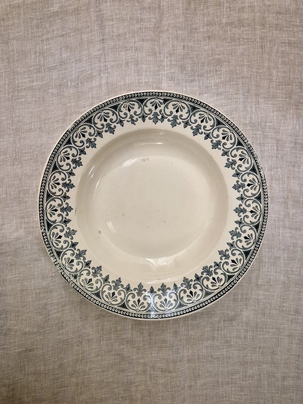 Ensemble de 3 assiettes creuses anciennes Badonviller