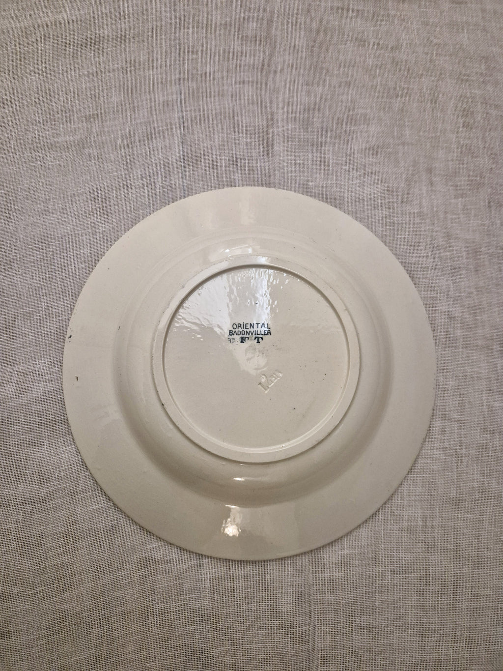 Ensemble de 3 assiettes creuses anciennes Badonviller