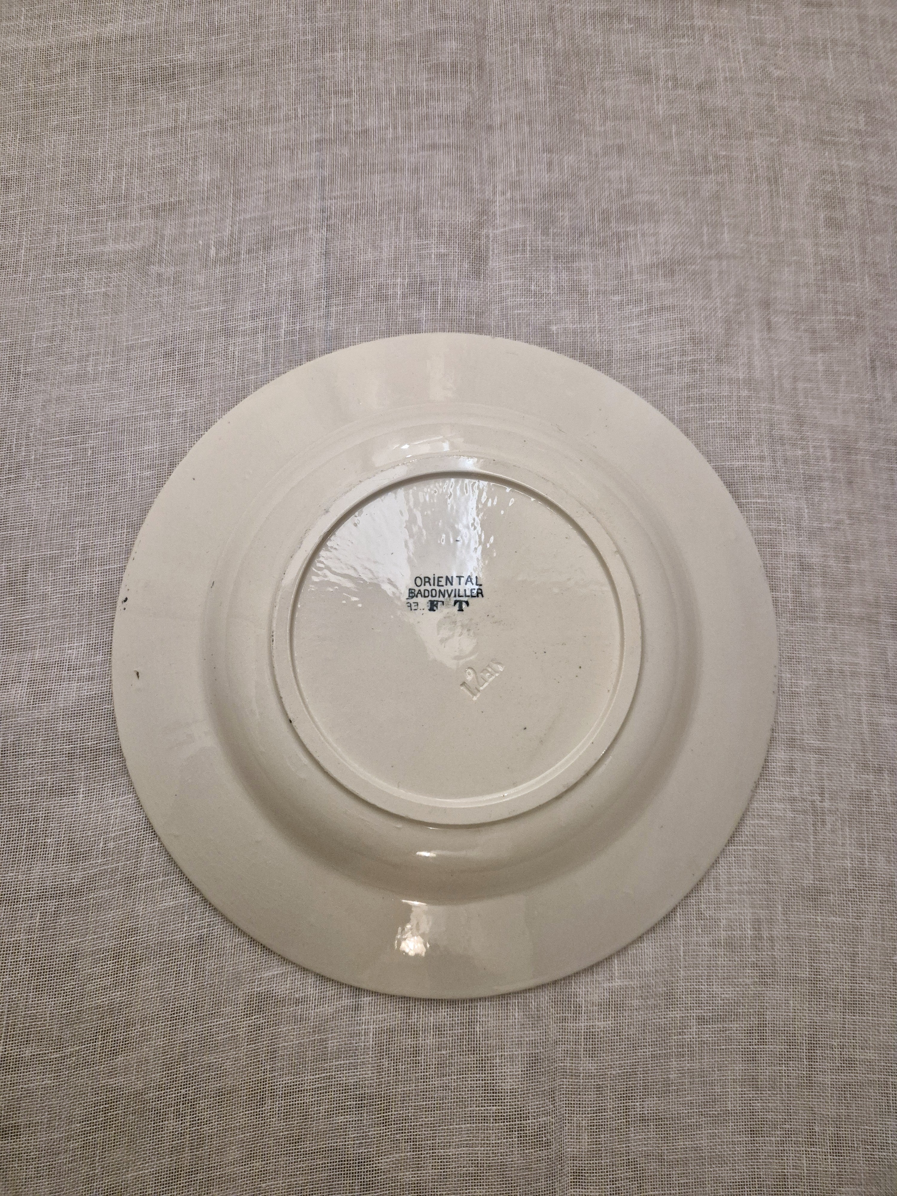 Ensemble de 3 assiettes creuses anciennes Badonviller