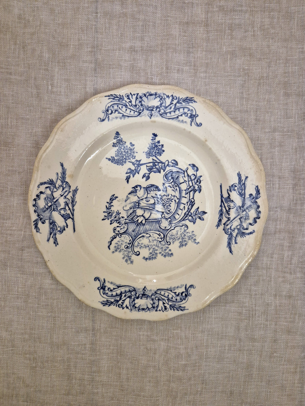 Ensemble de 4 assiettes patinées en Terre de fer