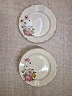 Ensemble d'assiettes vintage Digoin en porcelaine opaque