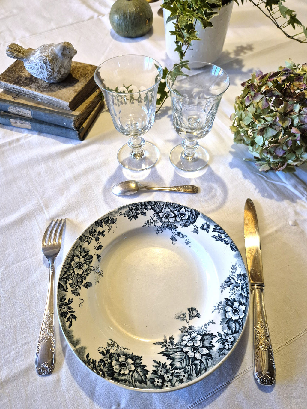 Assiette creuse ancienne Moulin des loups