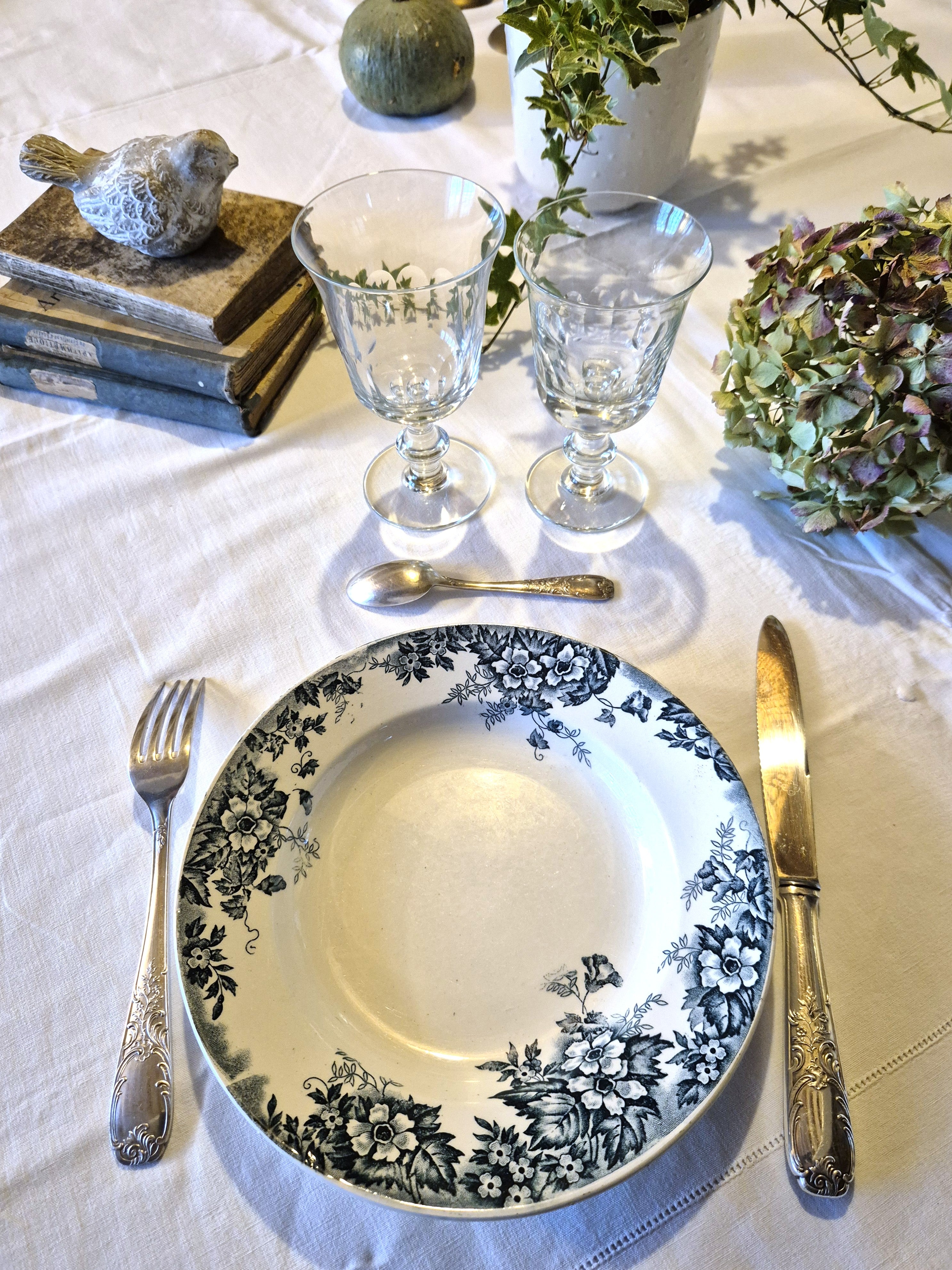 Assiette creuse ancienne Moulin des loups