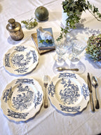 Ensemble de 4 assiettes patinées en Terre de fer