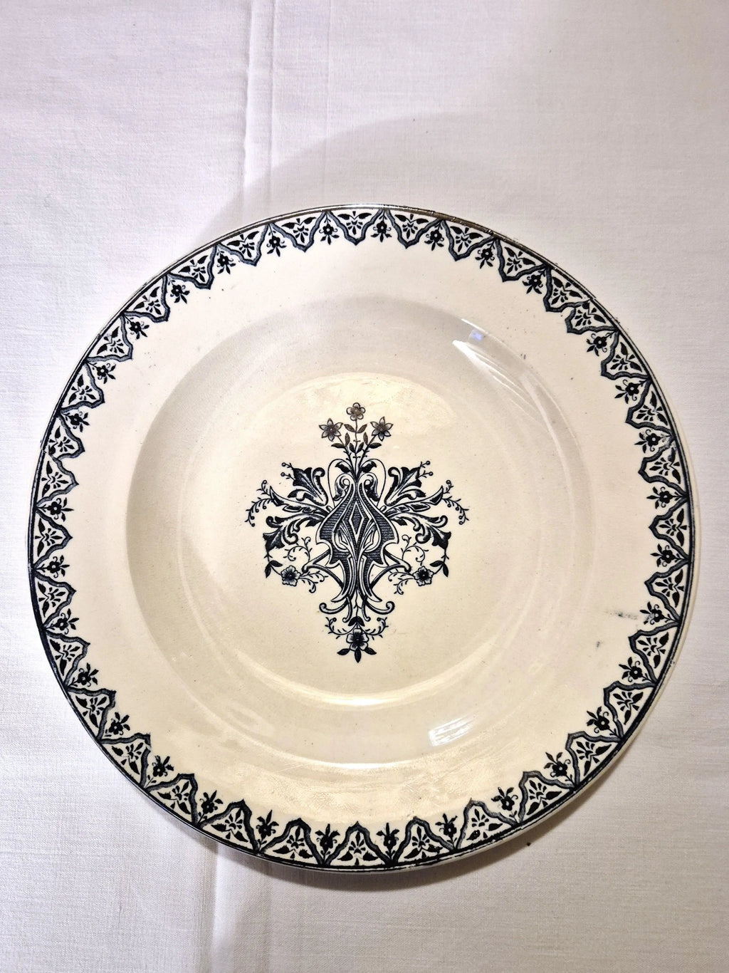 Ensemble de 6 assiettes plates anciennes Salins Little Harmonie