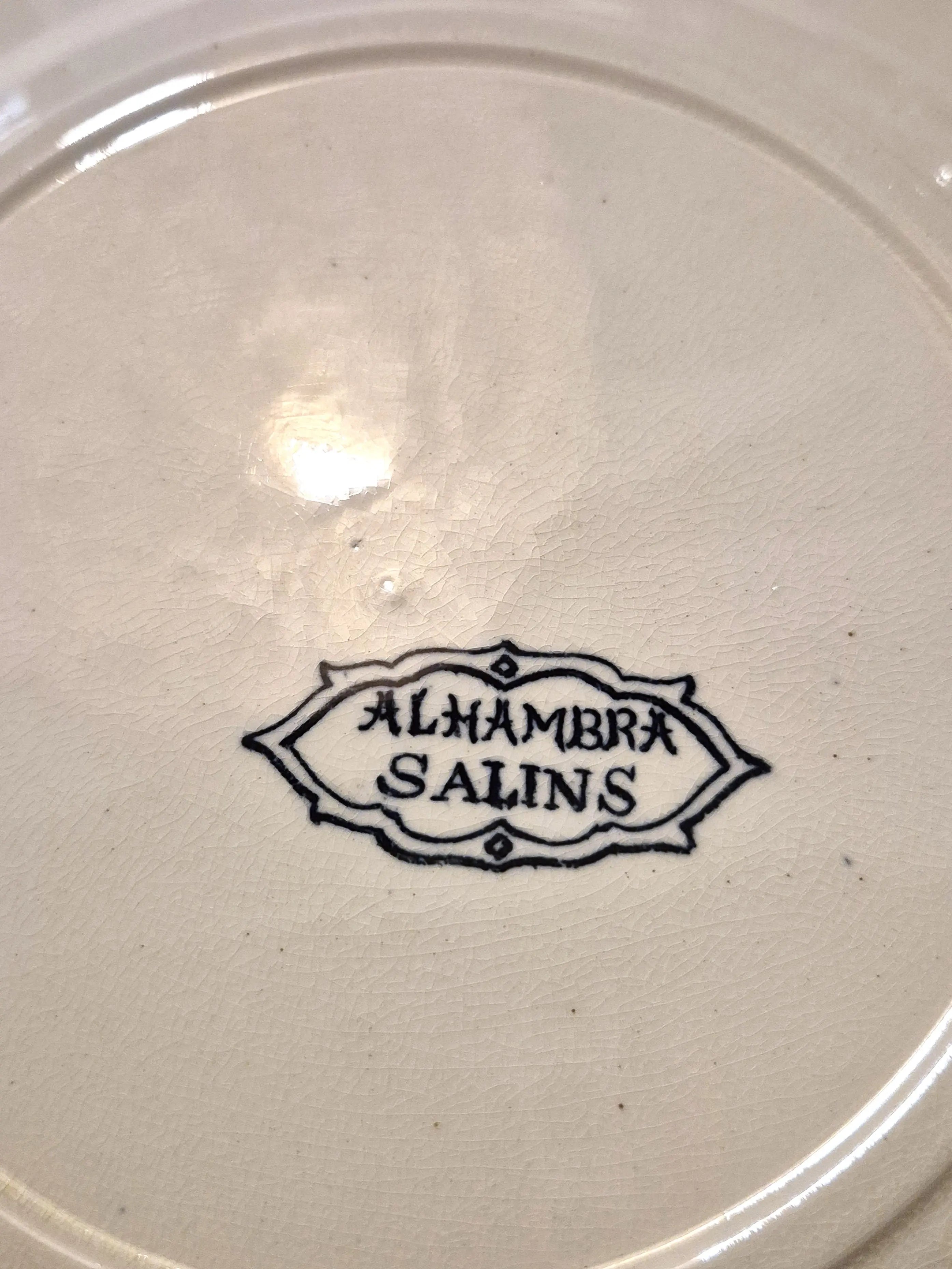 Ensemble de 6 assiettes plates anciennes Salins Little Harmonie