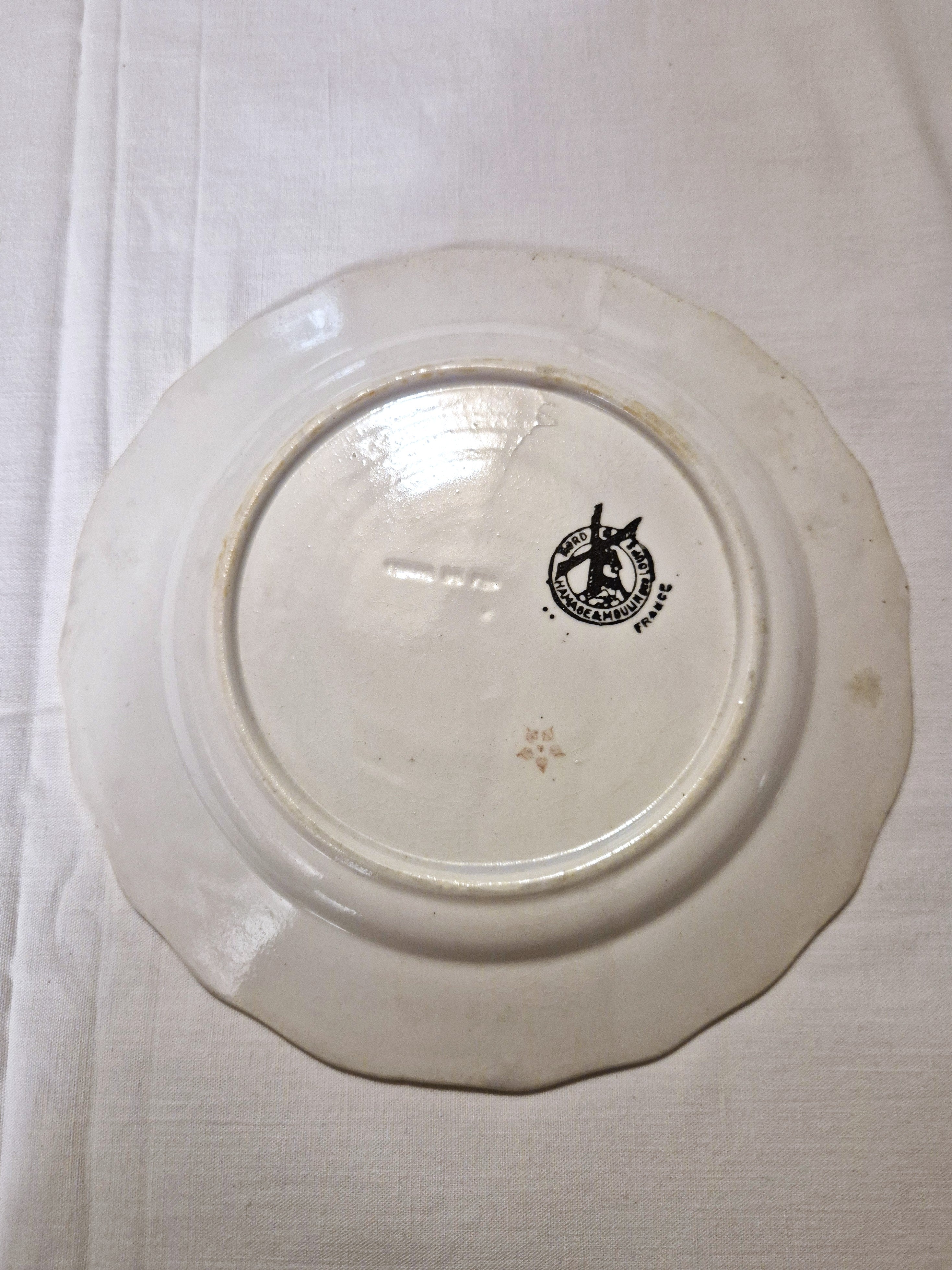 Assiette à dessert ancienne Hamage