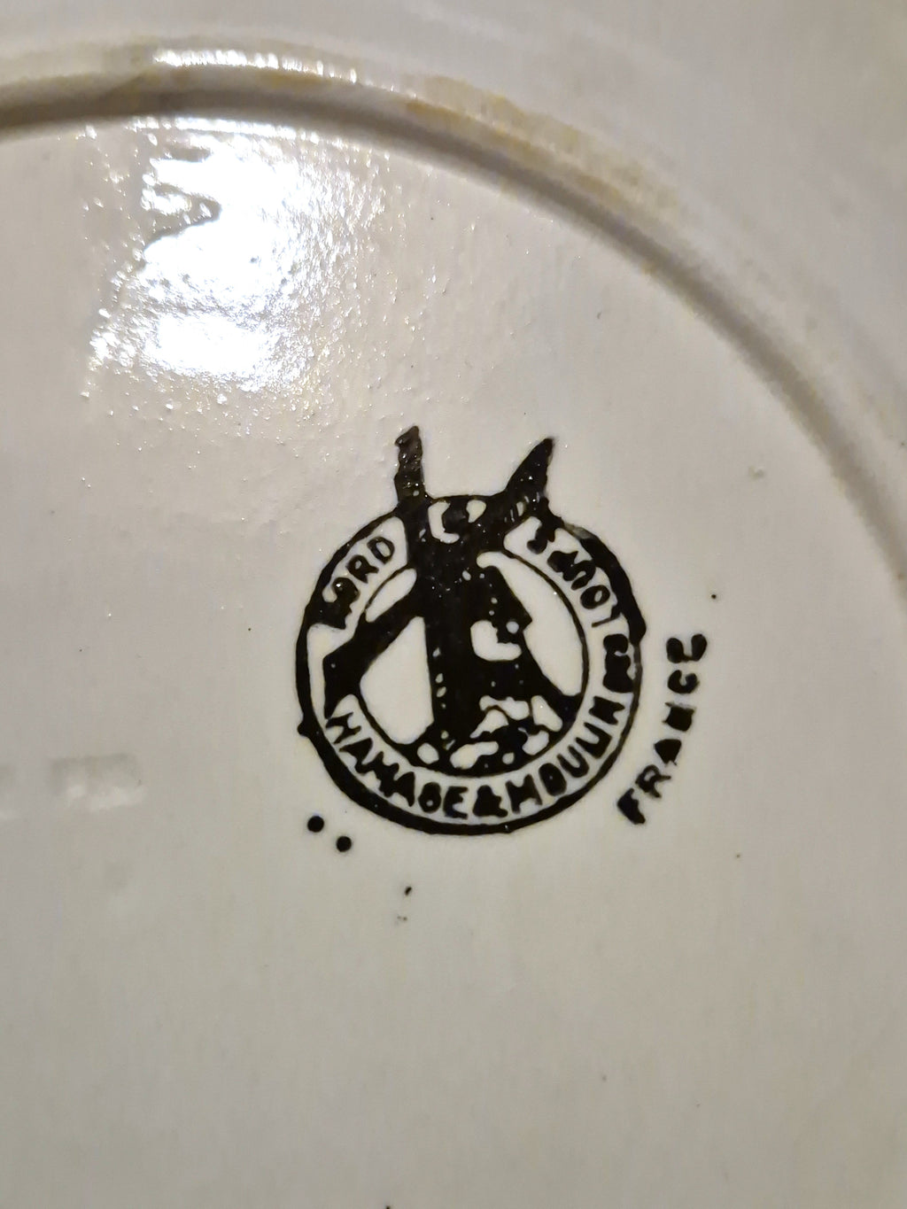 Assiette à dessert ancienne Hamage