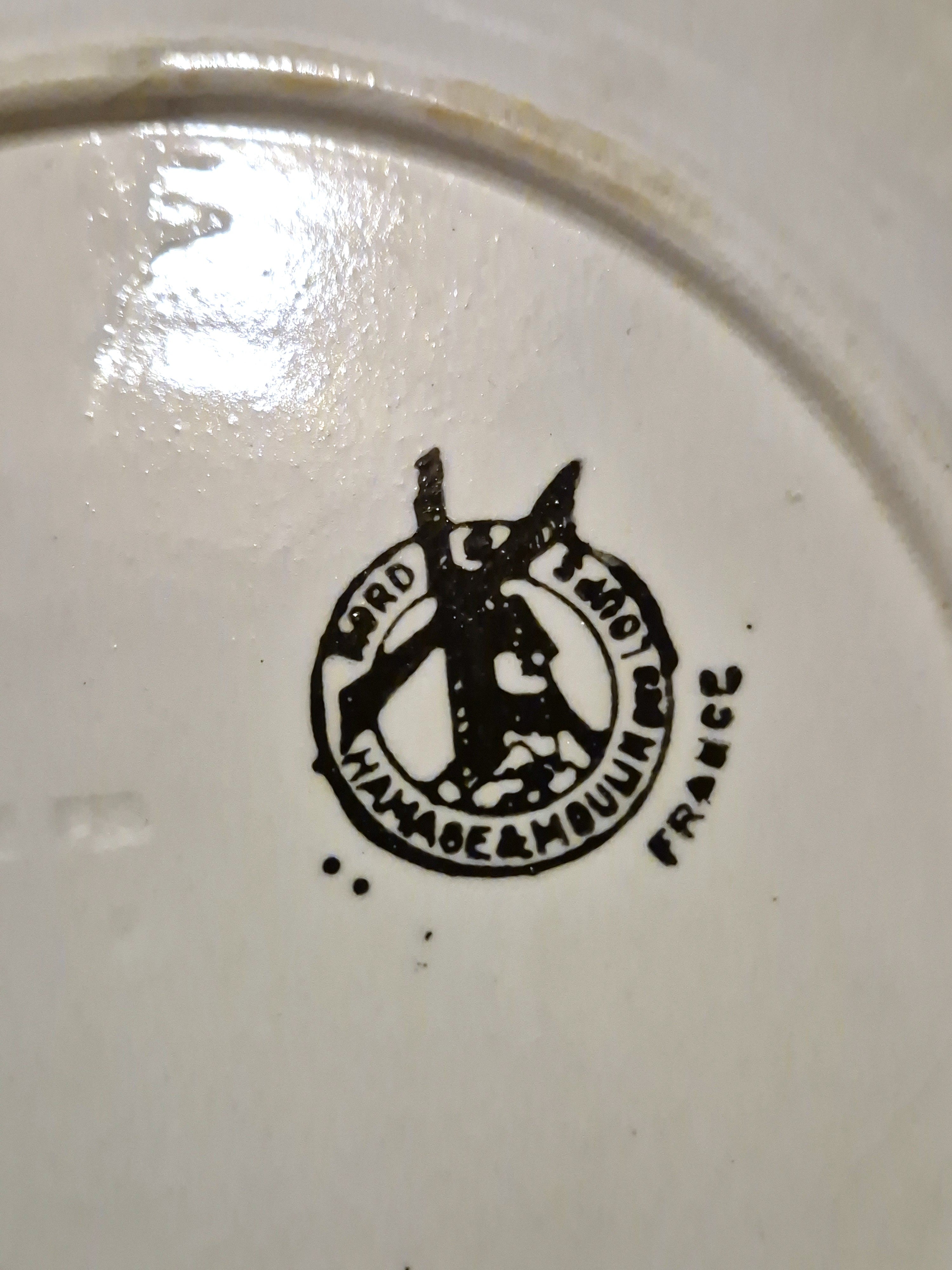 Assiette à dessert ancienne Hamage