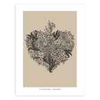 Affiche "Cœur floral"