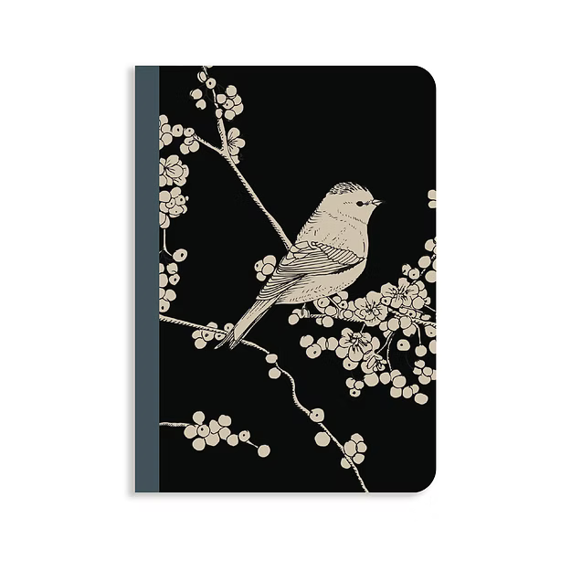 Petit carnet A6 "Oiseau dans les baies"