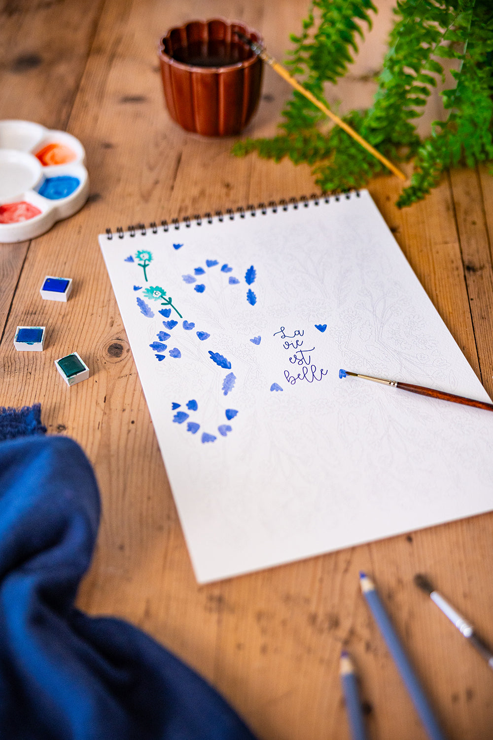 Carnet de coloriage A4 "Petits bonheurs"