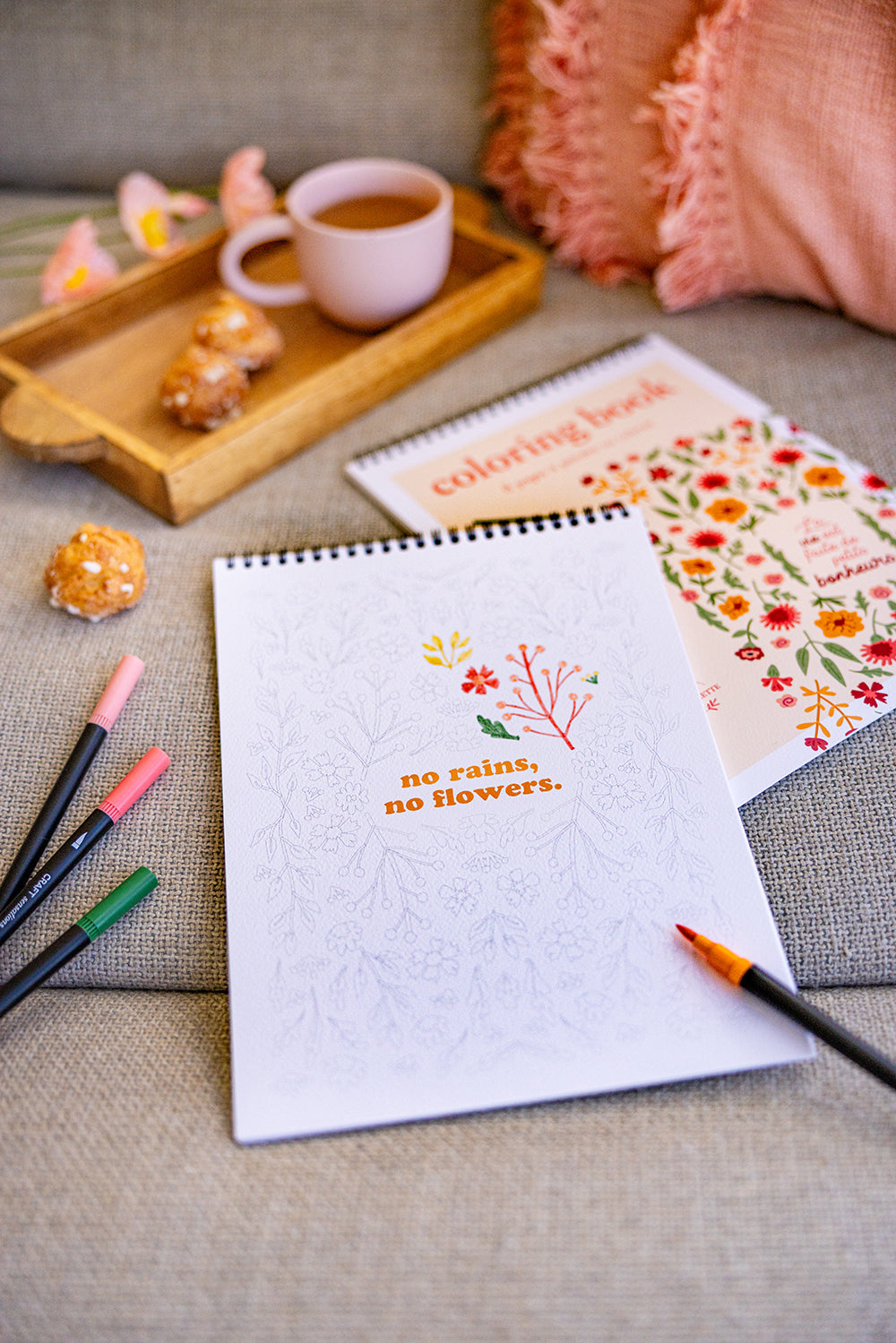 Carnet de coloriage A4 "Petits bonheurs"