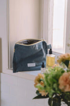 Trousse de toilette coton bio Bleu Horizon Les Pensionnaires