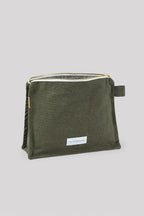 Trousse de toilette coton bio Vert Câpre Les Pensionnaires