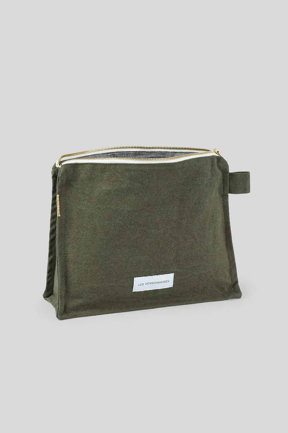 Trousse de toilette coton bio Vert Câpre Les Pensionnaires