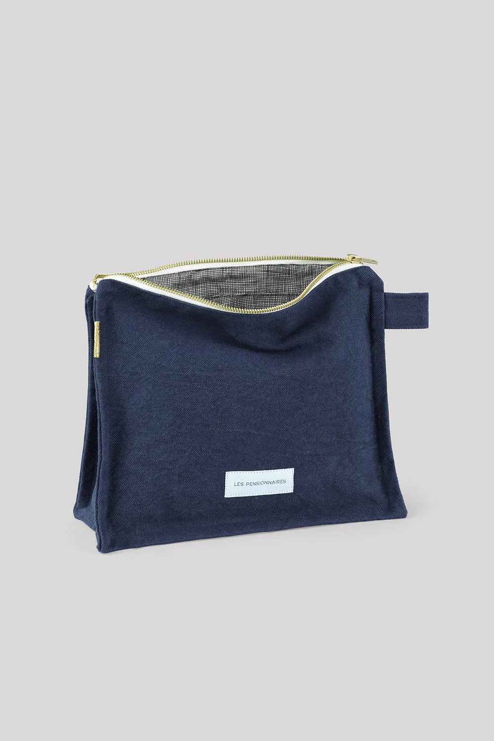 Trousse de toilette coton bio Bleu Orage Les Pensionnaires