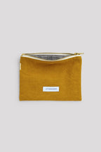 Petite pochette coton bio Jaune Safran Les Pensionnaires