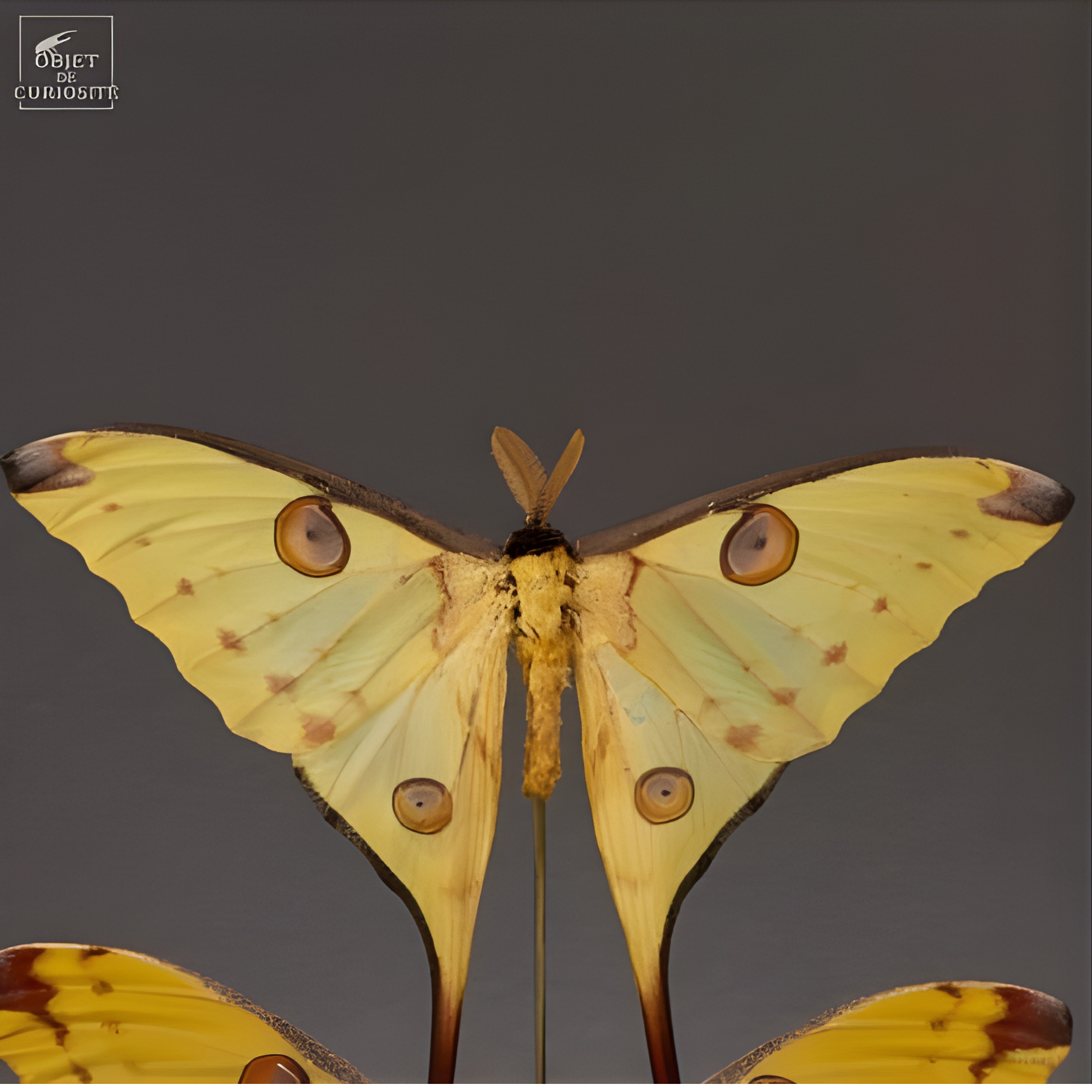 Couple de comètes de Madagascar sous globe rond sur pieds