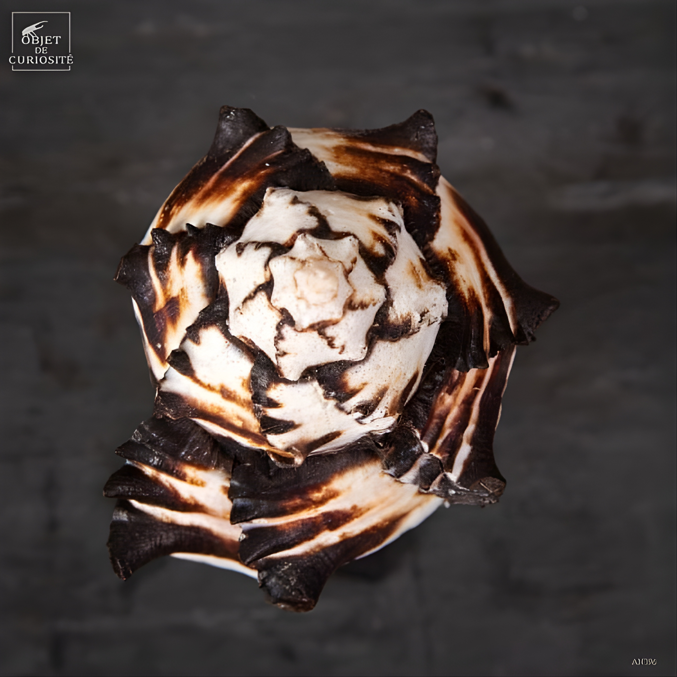 Hexaplex nigritus sur base noire