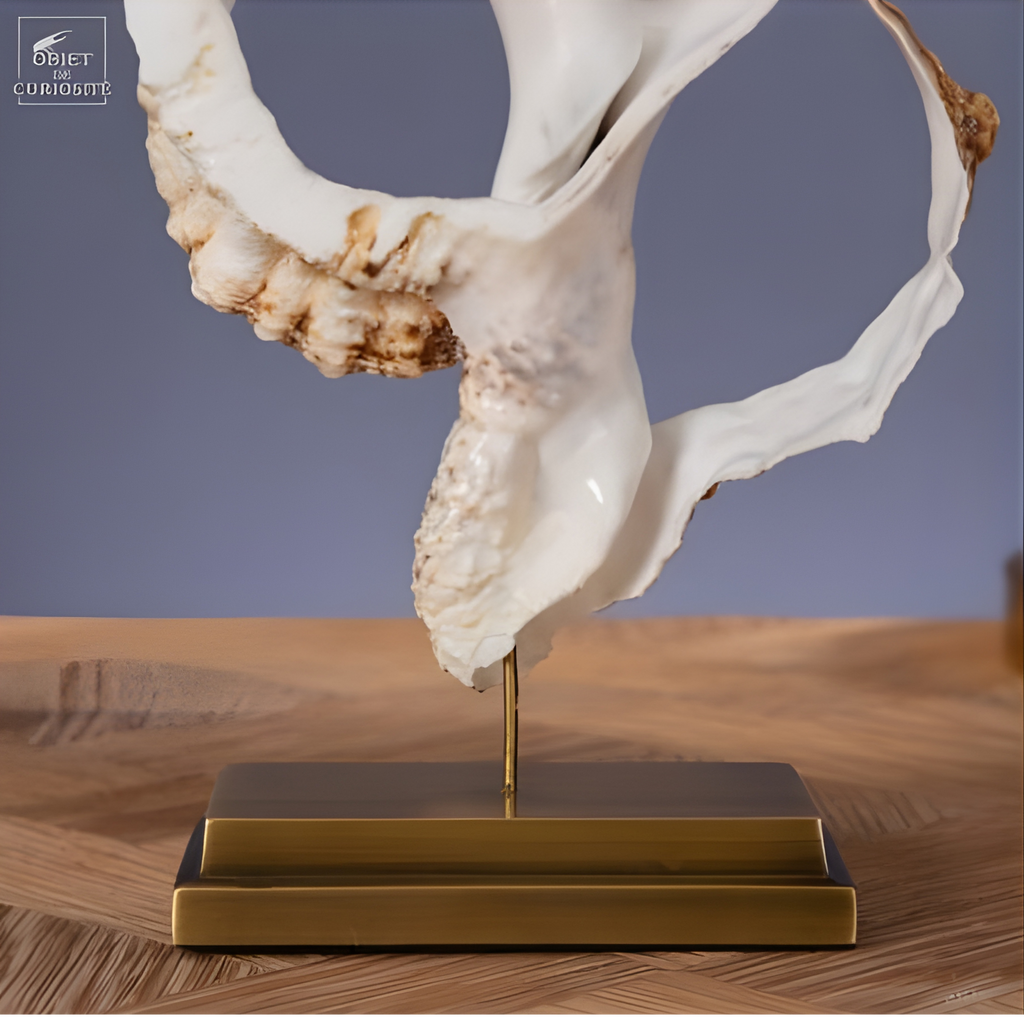 Tranche centrale de coquillage BURSA BUBO