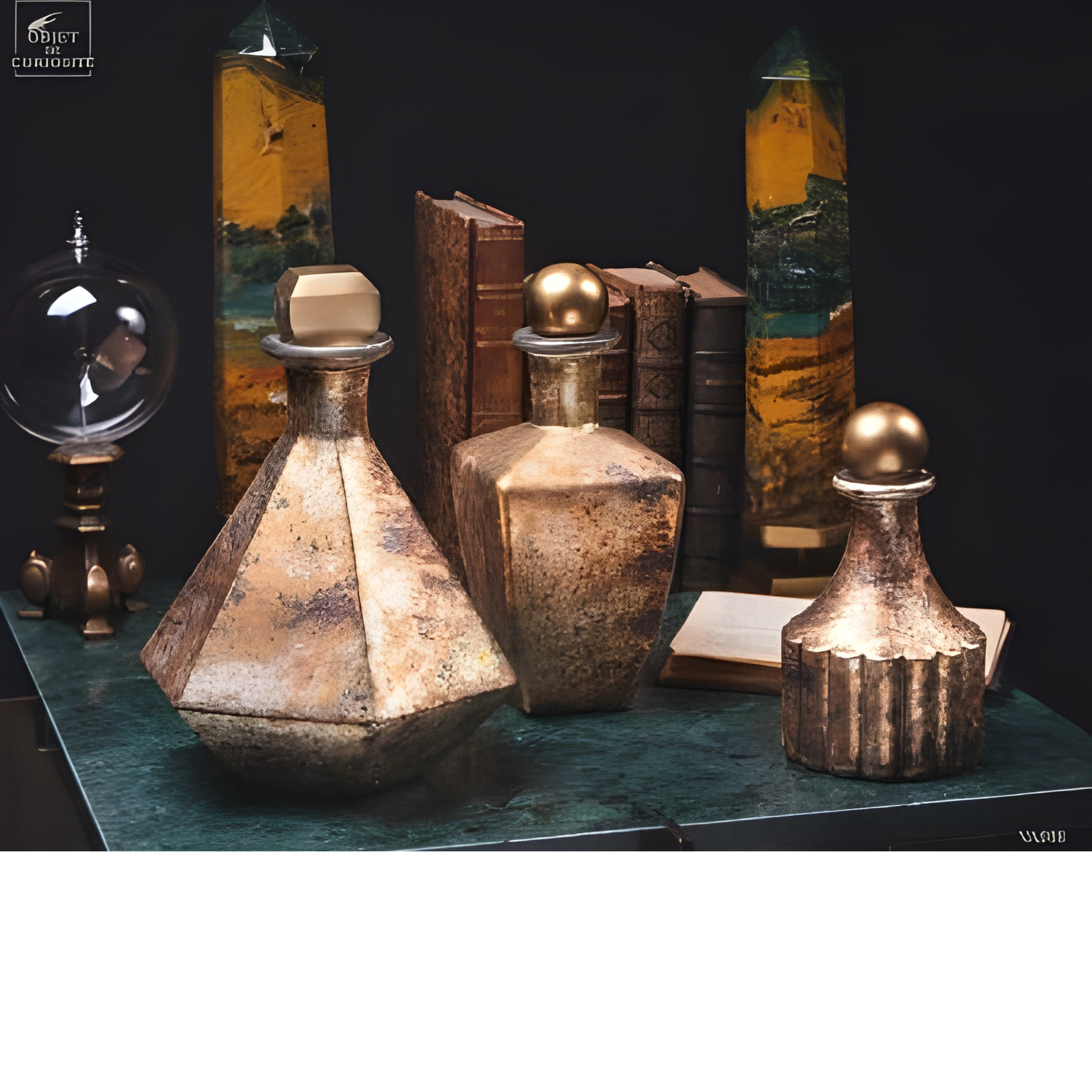 Flacon de parfumerie cannelé