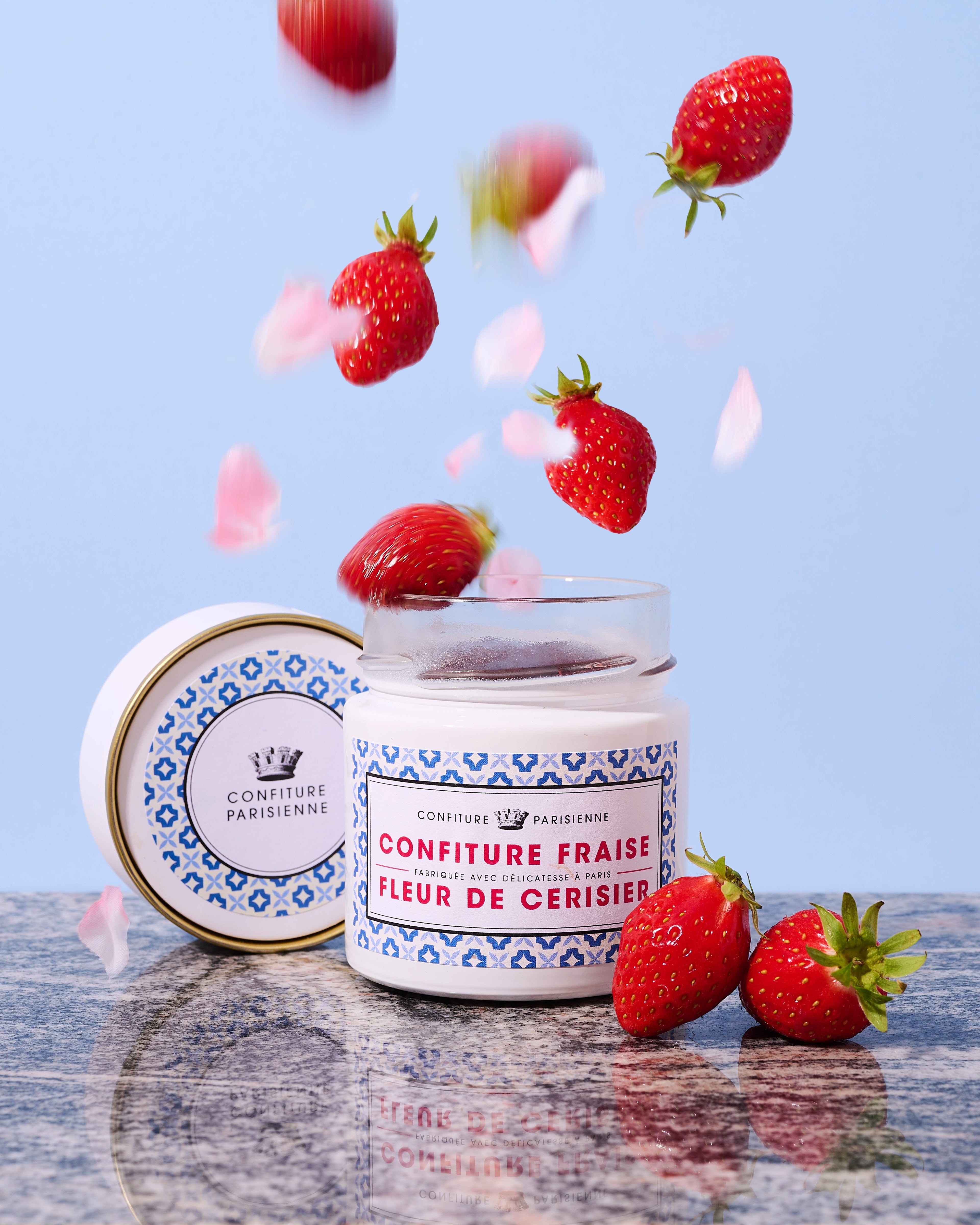 Confiture 100g Fraise et Fleur de Cerisier Confiture Parisienne
