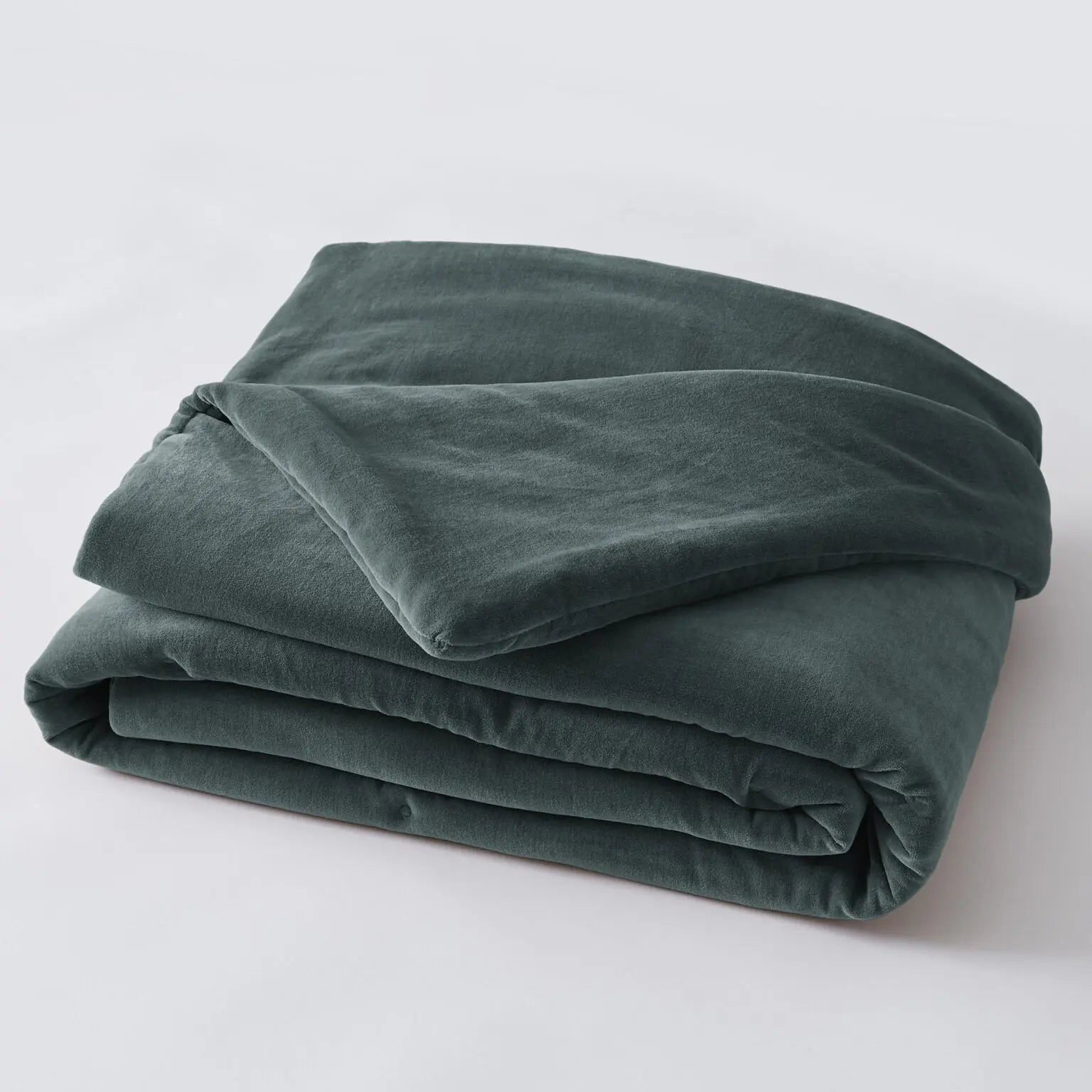 Bout de lit 90x200 Velours de coton CESAR Ardoise Little Harmonie