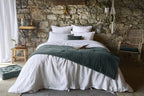 Bout de lit 90x200 Velours de coton CESAR Ardoise Little Harmonie