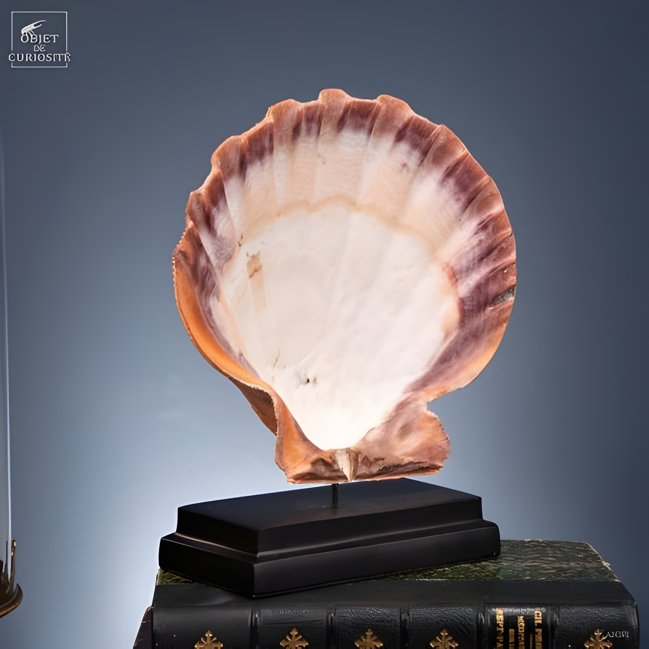 Coquille St Jacques orange sur base noire