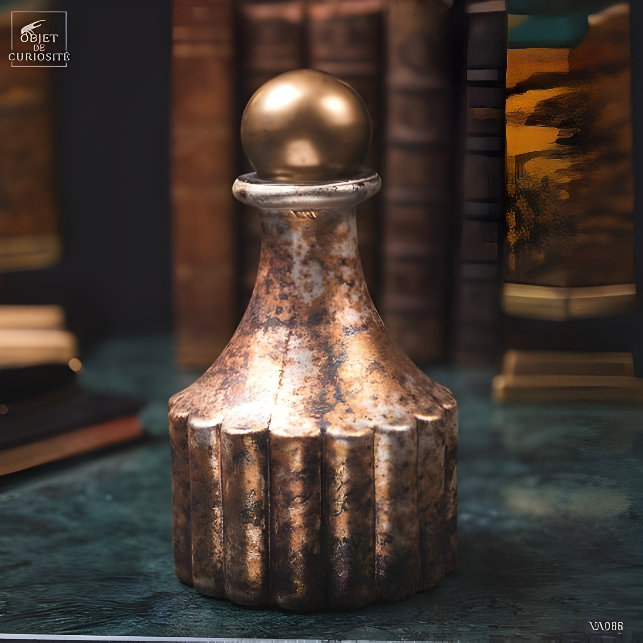 Flacon de parfumerie cannelé