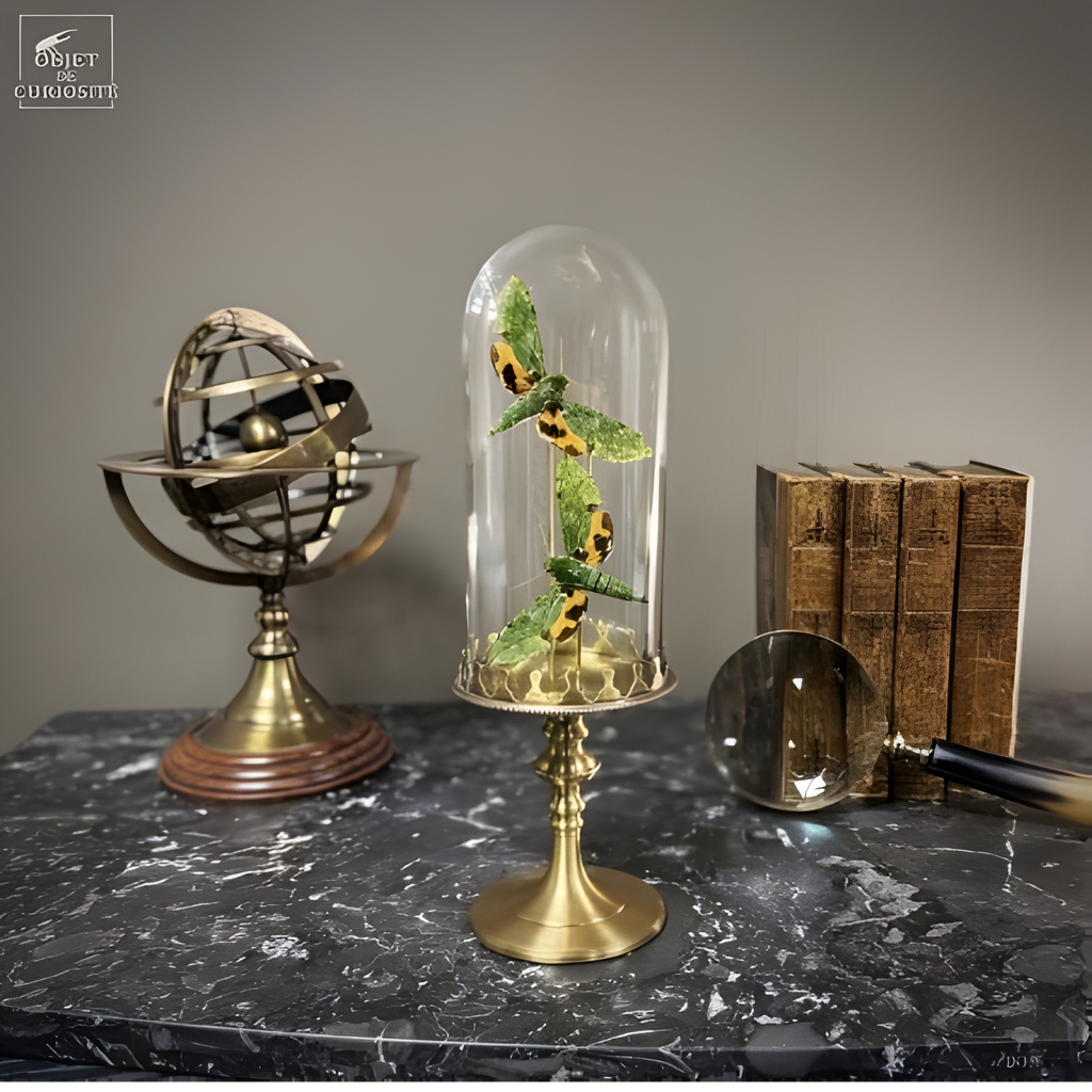 Mini globe de 2 sphinx EUCHLORON MEGAERA