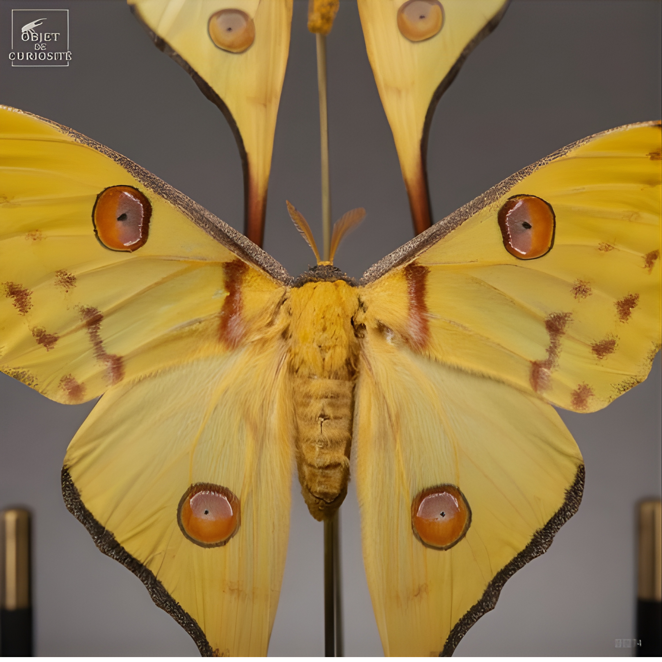 Couple de comètes de Madagascar sous globe rond sur pieds