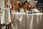 Nappe rectangle 170x250 Lin lavé SOLINE Sable Little Harmonie