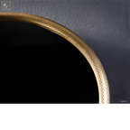 Miroir oval cadre laiton motif lézard